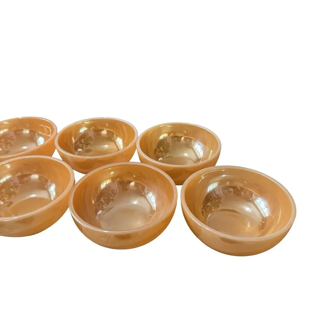 anchor hocking fire king peach lustre small bowls set‎ of 6